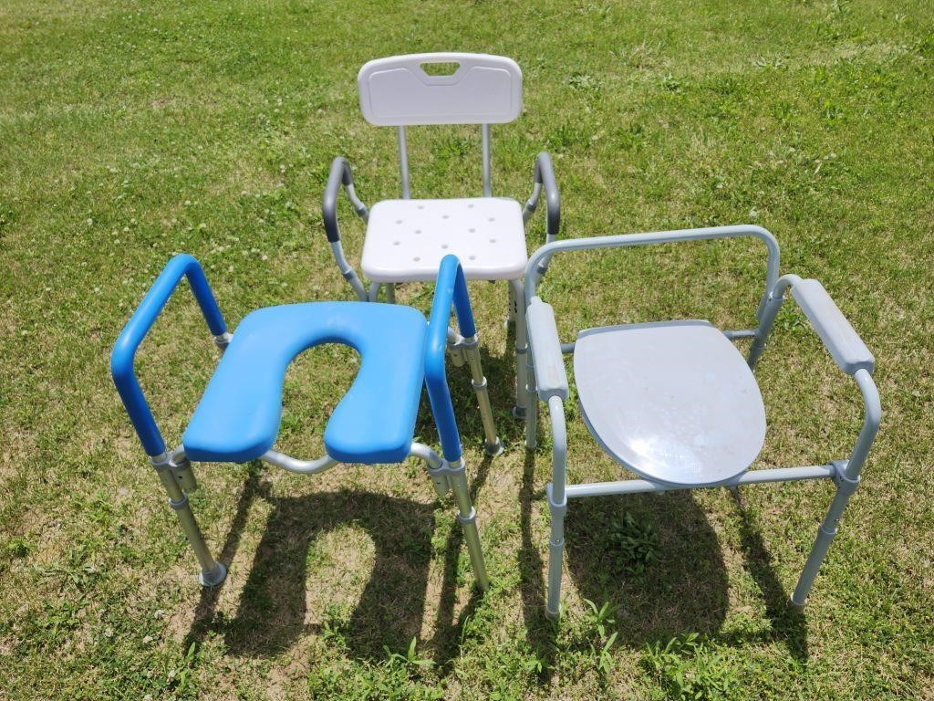 2 Medical Toilet seats & Chair For Handicapped