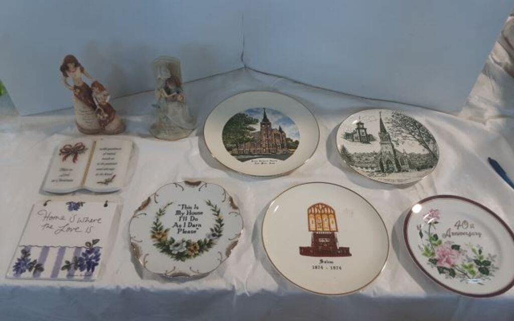 Decorative plates and figurines