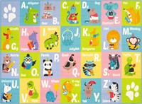 KC CUBS ABC Alphabet Kids Rug 3' 3 x 4' 11