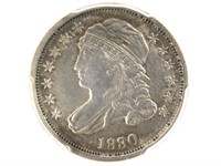 1830 Bust Dime, Small 10C, PCGS XF Detail