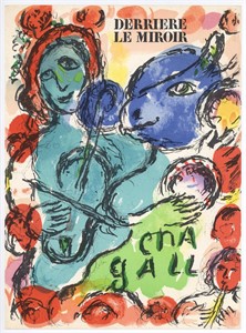 Marc Chagall original lithograph "Pantomime"