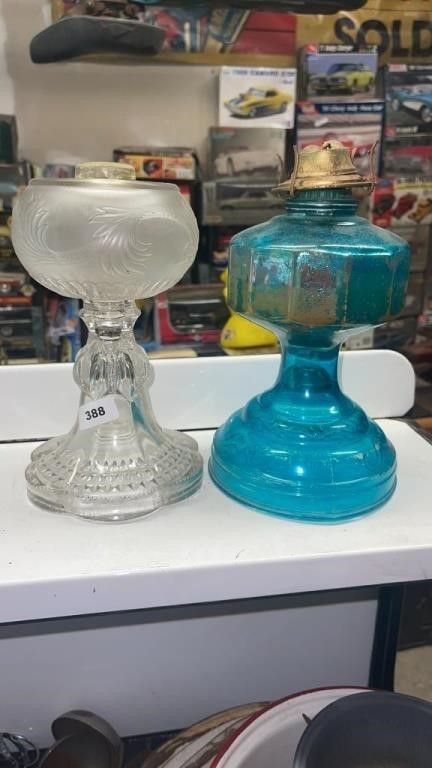 2 oil lamps