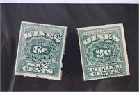 2- Wine Stamps Series 1916