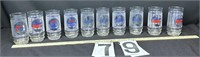 10 Pepsi drinking glasses