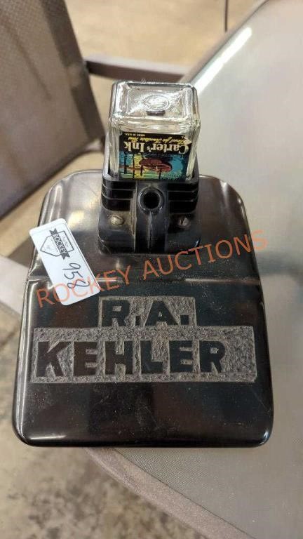 RA Kehler vintage ink well