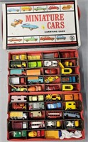Miniature Car Carry Case & Die-Cast Matchbox Cars