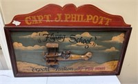 Capt. J. Philpott Flying School Wood Sign
