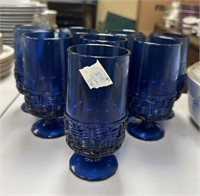 8 LE Smith Basket Weave Drinking Glasses