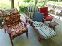 4 Pc Redwood Stained Patio Set