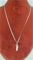 14kt 16" Yellow Gold Necklace w/Golf Bag Pendant