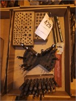 LOT VARIOUS SIZE DRILL BITS & WOOD HOLDERS