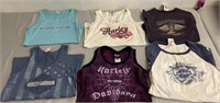 6 Harley Davidson Women’s Shirts Size Large