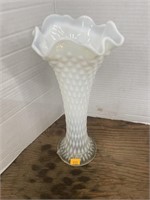 Vintage opalescent diamond point vase