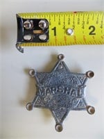 Antique Marshal's authentic metal badge