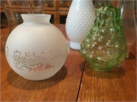Vintage Lamp Covers and Candle Holder