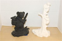 SELECTION OF UNFINISHED CERAMIC BEAR FIGURINES