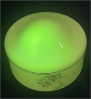 Decorative Uranium Glass Light Cover, 9"