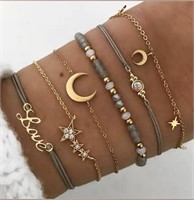 E2) new boho set of celestial bracelets