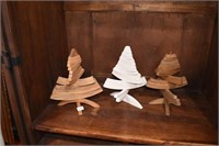 3 Wooden Christmas Trees