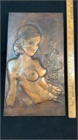 Copper woman wall decoration