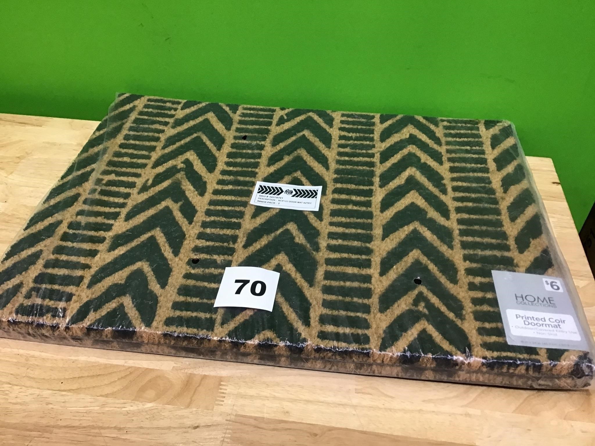 Non-Skid Printed Doormat lot of 2