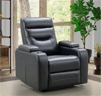 Clarkston Power Leather Recliner w/Adj Head Rest