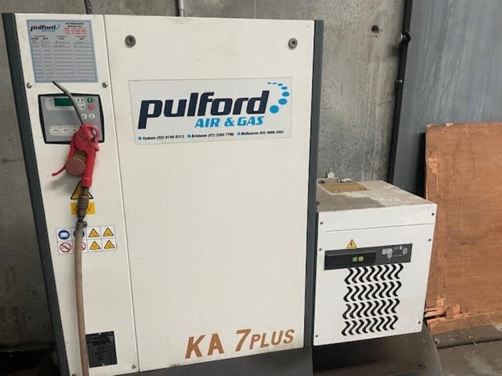2015 Pulford KA 7 Plus 7.5Kw air compressor plant