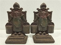 Pair of cast iron book ends