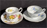 Two Nice Floral Cup & Saucer Sets incl. Paragon