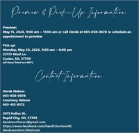 Preview, Pick-Up & Contact Information