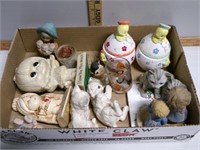 ceramic cats and other items