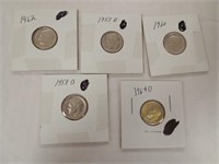 Five dimes 50s and 60s