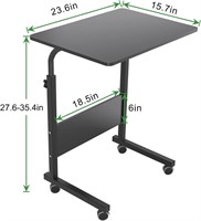 SogesHome Adjustable Mobile Bed Table 23.6inches