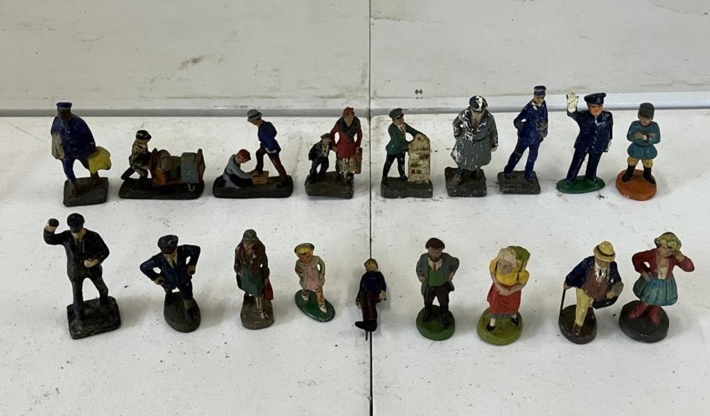 VTG Elastolin Train Station Figures Toys #16