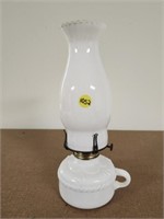 Milk Glass Kerosene Lamp