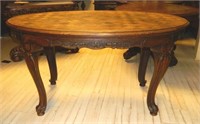 Louis XV Style Carved Oak Tea Table.