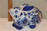 Chinoiserie Blue & White Porcelain Bunny