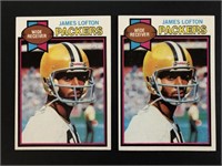 1979 Topps James Lofton Rookie Card Lot of 2
