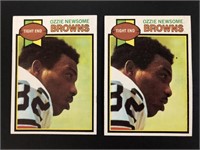 1979 Topps Ozzie Newsome Rookie Card Lot of 2