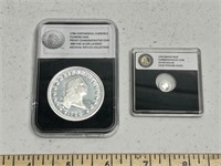 Silver Layered Commemorative Coin & Sterling Coin