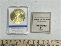 1933 Gold Double Eagle Replica In 24 K Gold
