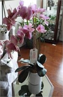 Faux Purple Orchid plant 28”
