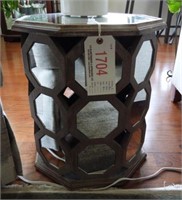 Designer modern style mirrored side table with