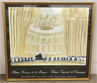 Andre Brasilier Signed Print "Theatre Francais"