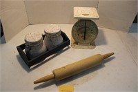 Scales, Canisters & Rolling Pin