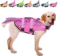 ASENKU Dog Life Jacket  Mermaid Pink  Large