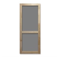 RELIABILT 32-in x 80-in Brown Wood Screen Door