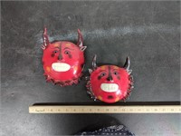 Pair of coconut shell masks
