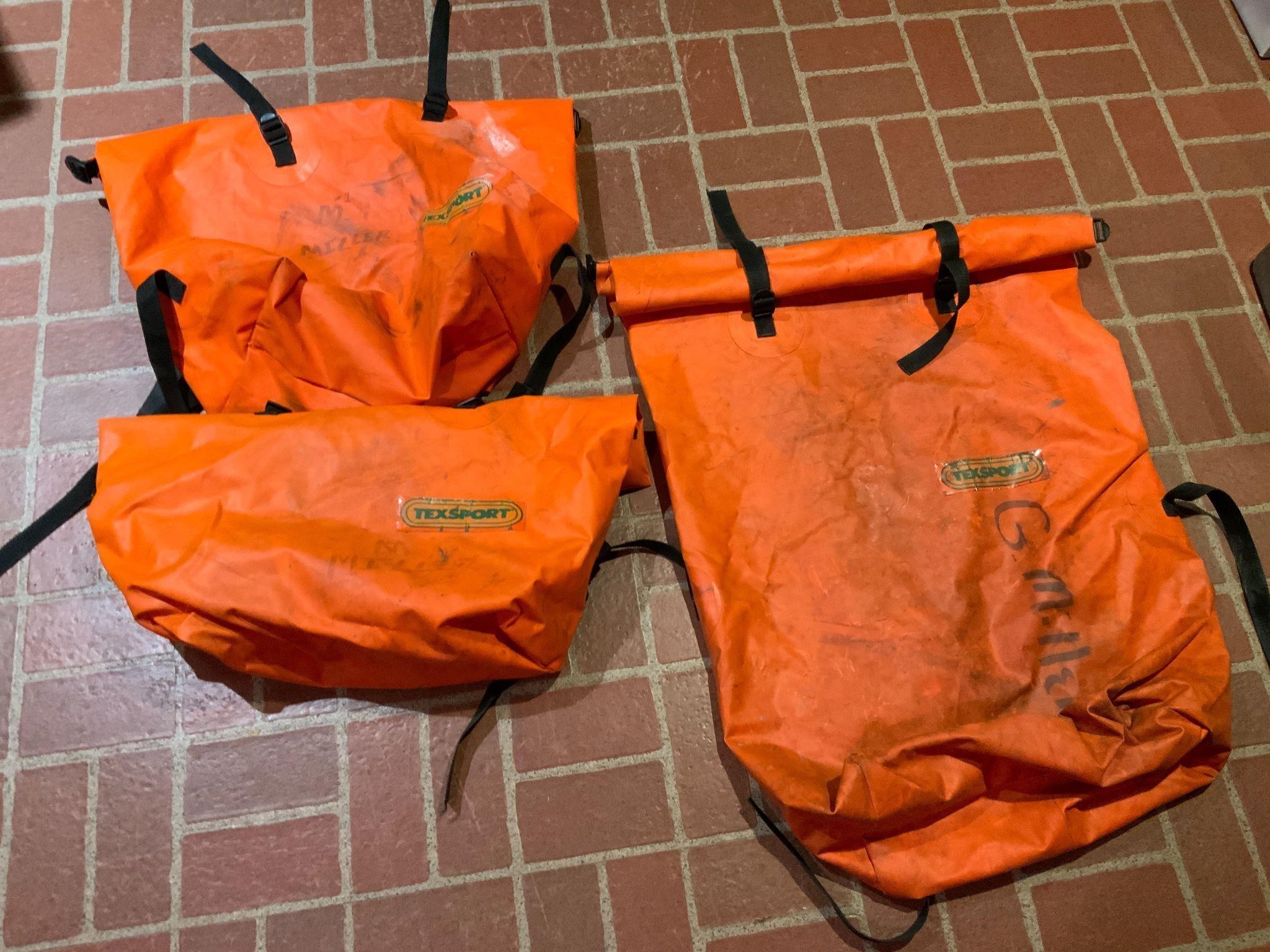 3 Texsport Waterproof Bags