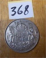 Canadian 1950  Silver  Fifty Cents Coin